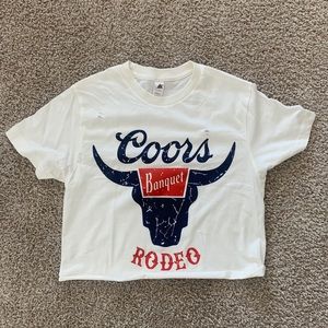 Coors Rodeo Cropped + Distressed Tee